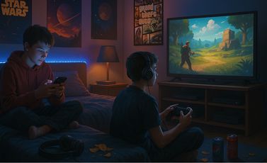 20250424_1148_Teen Gaming Hangout_simple_compose_01jskfnewnfnmvyjdhb5gds83b