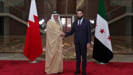 الشرع يستقبل وفدا برئاسة وزير الخارجية البحريني في قصر ...