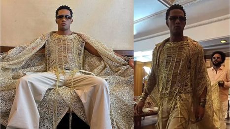 محمد رمضان يظهر بإطلالة "باذخة" ويرتدي ملابس من ذهب ...