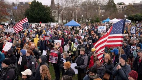 تظاهرات حاشدة في عدة مدن أمريكية رفضا لحروب وسياسات ترامب (شاهد)