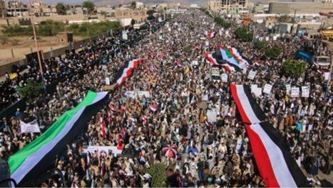 مظاهرات حاشدة في صنعاء باليمن تضامنا مع أهالي قطاع غزة (شاهد)