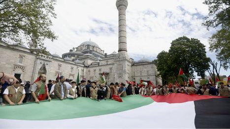 مظاهرة عارمة في إسطنبول للتذكير بعدوان الاحتلال على غزة (شاهد)