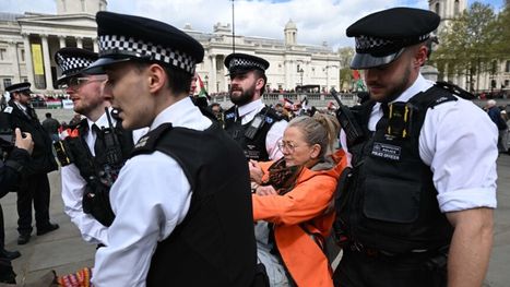 بينهم مسنون.. مئات المعتقلين في لندن خلال تظاهرة داعمة لـ