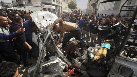 استشهاد 4 فلسطينيين جراء قصف مركبة للشرطة في غزة.. و