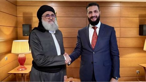 الشرع يلتقي الأمين العام للحركة الإسلامية في كردستان العراق