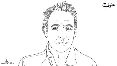 نجم سينمائي ملهم يقف ضد مجرمي الحرب (بورتريه)