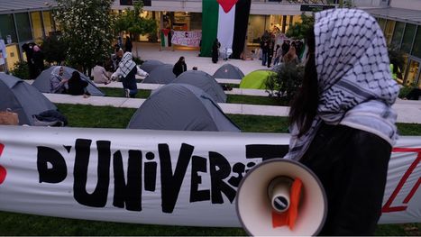 مظاهرة طلابية بباريس ضد قمع الاحتجاجات الداعمة لفلسطين في الجامعات (شاهد)