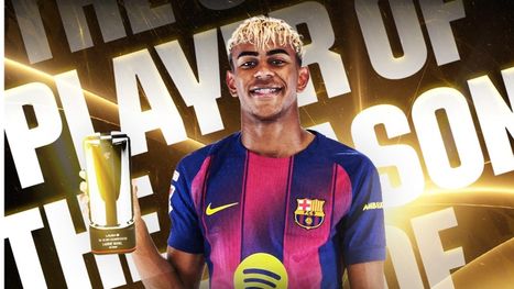 لامين جمال يتوج بجائزة أفضل لاعب في الدوري الإسباني