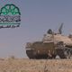 دبابة تابعة للجبهة الإسلامية - أحرار الشام - تشارك في قصف معامل الدفاع جنوب حلب 8-10-2014