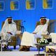 المسؤولين في شركة "أدنوك" خلال حضور مؤتمر الشرق الأوسط والغاز في أبو ظبي - أ ف ب