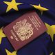 الجواز البريطاني علمالاتحاد الأوروبي - جيتي