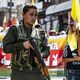 مقاتلة كردية خلال تظاهرة ضد العملية العسكرية "نبع السلام"- جيتي