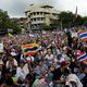 جماعة المعارضة التايلندية في تظاهرة أمس في بانكوك - ا ف ب