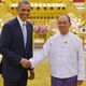 اوباما ثين سين رئيس ميانمار زيارة ا ف ب