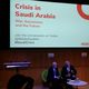 مؤتمر الأزمة في السعودية - مركز ميمو لندن - جاك سترو وديفيد هيرست 1