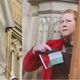 ناشطة تلطخ تمثال بلفور في لندن ب الكاتشاب- تويتر
