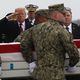 ترامب يستقبل جثامين ضحايا هجوم منبج في قاعدة دوفر الجوية - جيتي