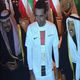 النجم محمد أبو تريكة يصافح أمير قطر ـ تويتر