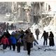 عائلات نازحة تغادر حلب