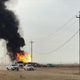 حريق في بئر نطف في كركوك العراق الانضاول