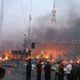 فض اعتصام - مسجد رابعة يحترق