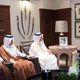 الملك عبد الله ووزير خارجية قطر- السفارة القطرية