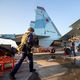 طائرة روسية في سوريا تستعد للاقلاع لقصف المعارضة - جيتي