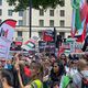 مظاهرات أمام مقر الحكومة البريطانية للتضامن مع فلسطين (فيسبو