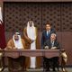 العراق قطر توقيع اتفاقية اعلان نوايا مشترك في بغداد تميم السوداني - قنا