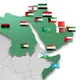 خريطة دول الجامعة العربية أعلام- موقع الجامعة