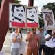 قطر  - مظاهرات لرفض الحصار بجنيف - الأناضول