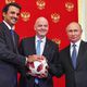 بوتين إنفانتينو أمير قطر الشيخ تميم كأس العالم 2022 - جيتي
