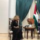 رئيس السلطة محمود عباس ووفد إسرائيلي- الإعلام العبري