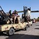 آليات لقوات فجر ليبيا لحظة سيطرتها على مطار طرابلس الدولي - الأناضول