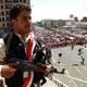 اليمن الحوثي القاعدة الحوثيوين حوثي حوثيون متظاهر من الحوثيين أ ف ب